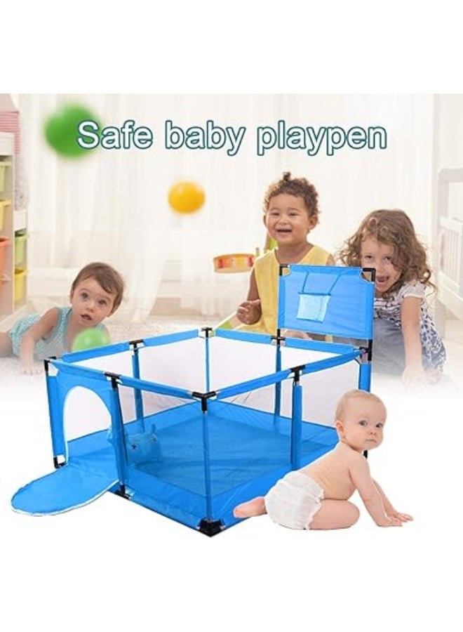 Parque plegable para bebés, centro de actividades plegable para niños, patio, interior y exterior, para juegos de valla de bebé, sin huecos con puerta para bebés y niñas - Image 5